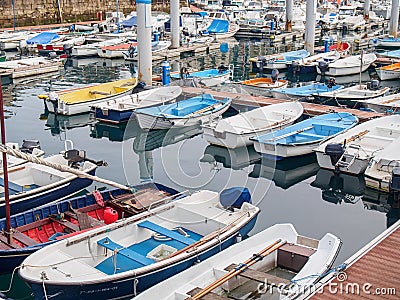 Ð¡olored boats Stock Photo